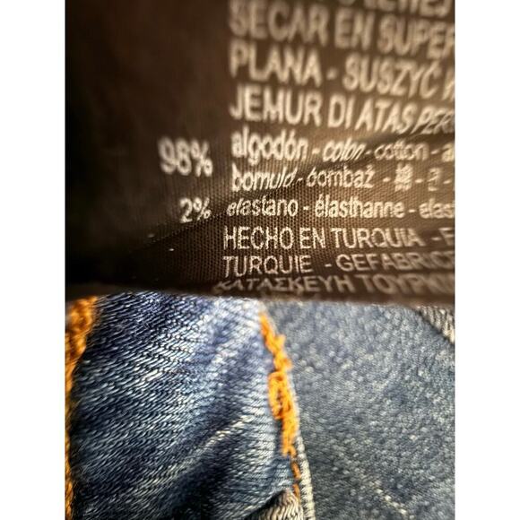 ZARA Premium Medium Wash Distressed Destroyed Hem Skinny Jeans Boho Hippie Sz 2 - Picture 8 of 8